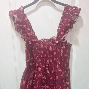Hill House Home Burgundy Botanical Nap Dress